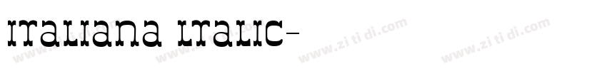 italiana ltalic字体转换